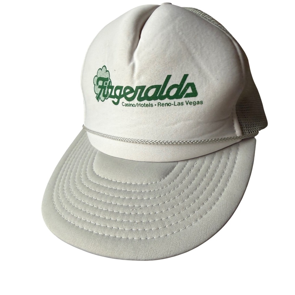 Vintage Fitzgeralds Casino Reno Las Vegas Trucker Hat Gray Nissin‎ Cap Snapback